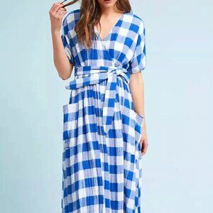 Mara Hoffman Gingham wrap dress